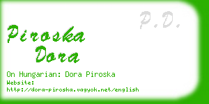 piroska dora business card